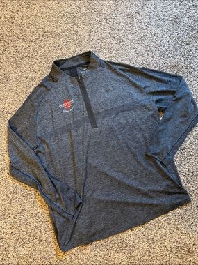 Nike Men's Dark Heather Charcoal Quarter-Zip Pullover